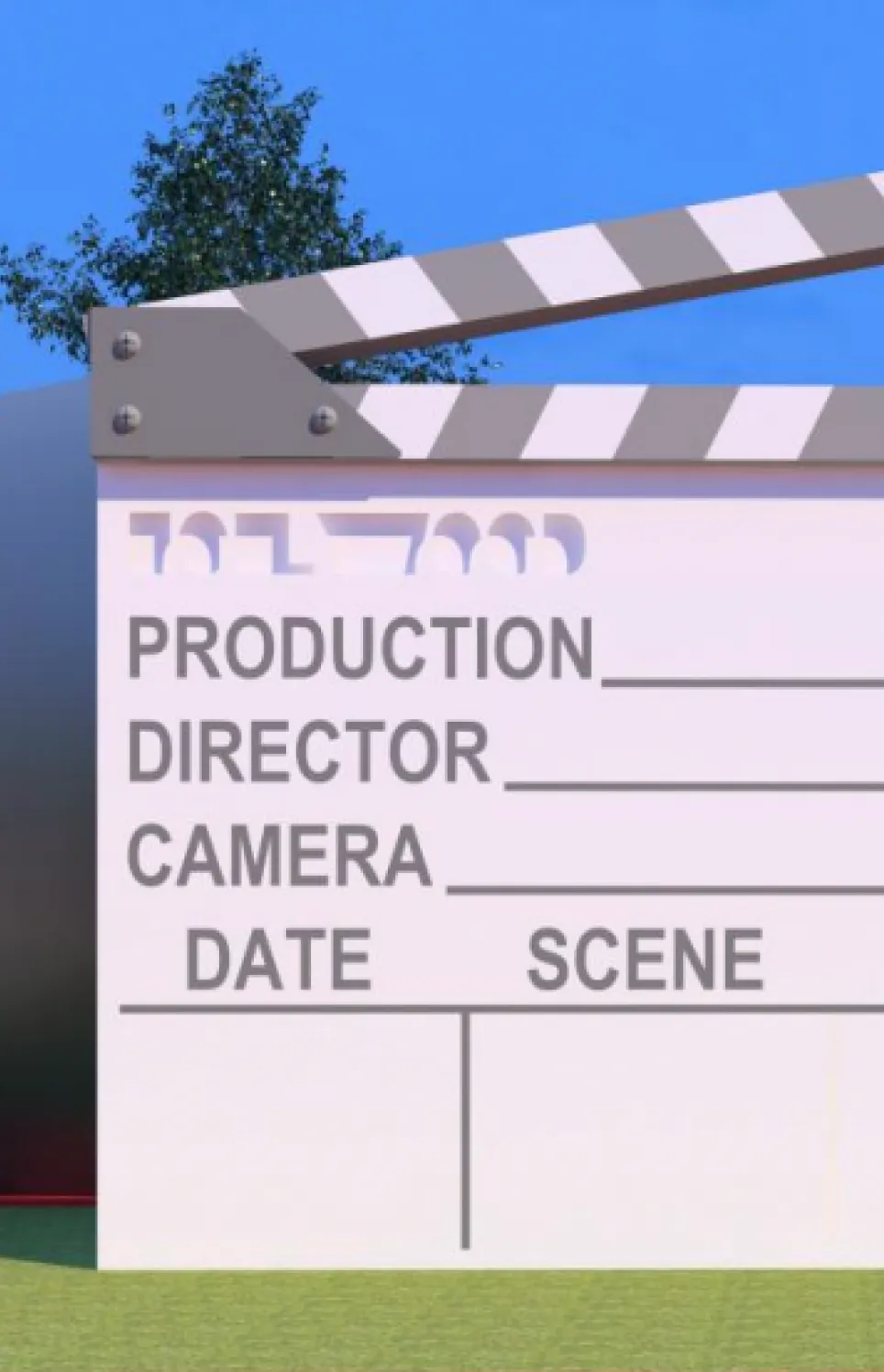 Film clapperboard for AR Selfie Booth